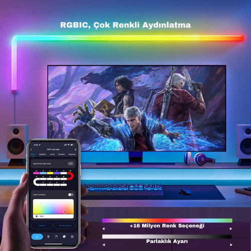RGBIC Tüp Led