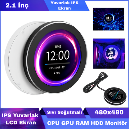 2.1 İnç Kasa İçi LCD Ekran