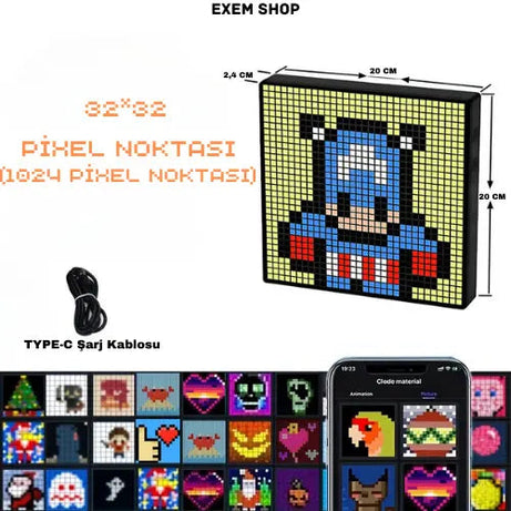 Pixel Art Led Ekran Exem Shop
