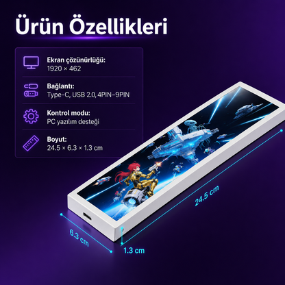 9.2 İnç Kasa İçi IPS Ekran