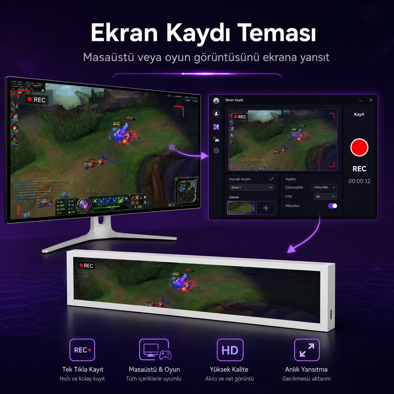 9.2 İnç Kasa İçi IPS Ekran