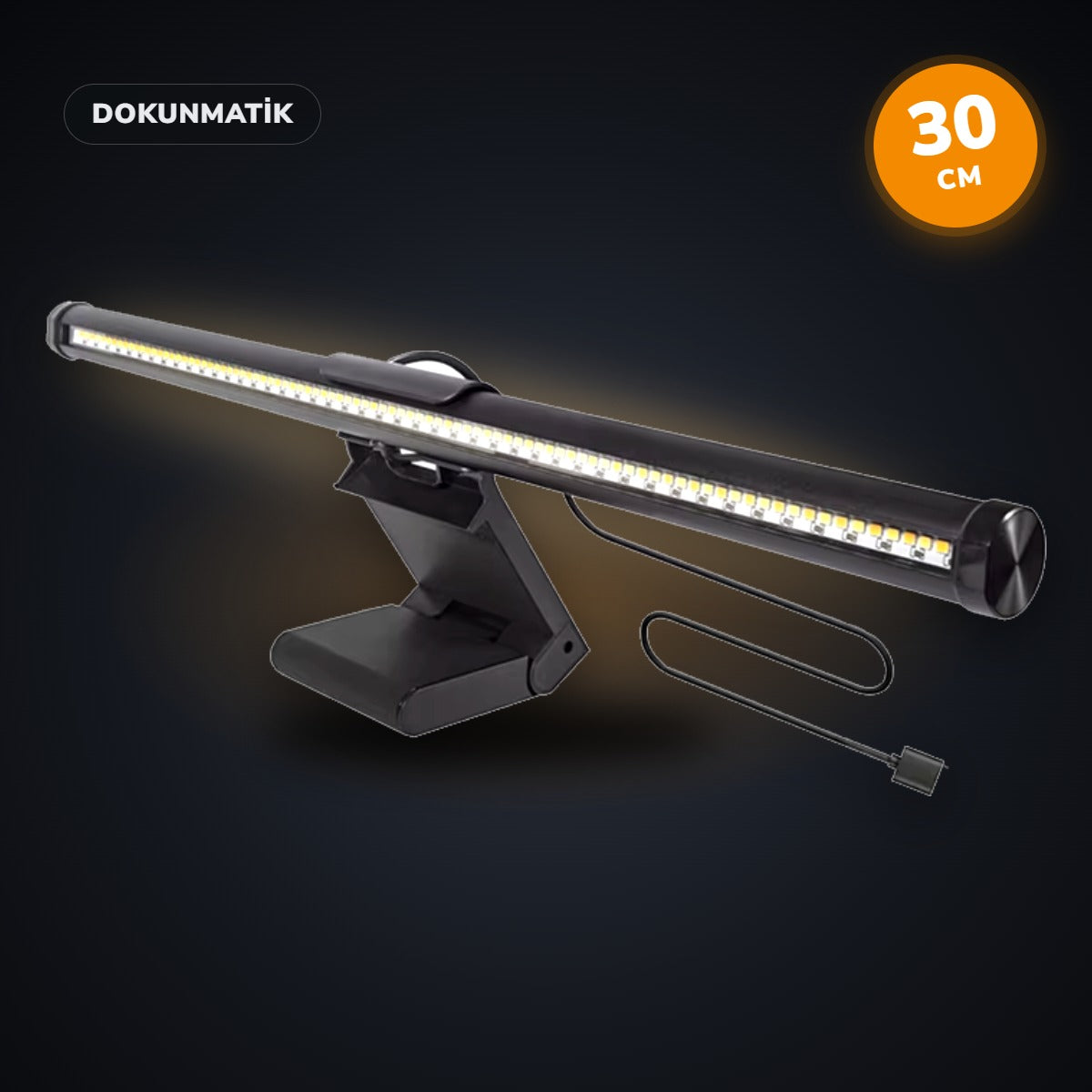 Dokunmatik Monitör Işık Çubuğu 30 CM – 3 Işık Modlu USB Ekran Lambası