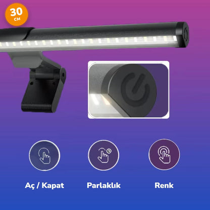 Dokunmatik Monitör Işık Çubuğu 30 CM – 3 Işık Modlu USB Ekran Lambası