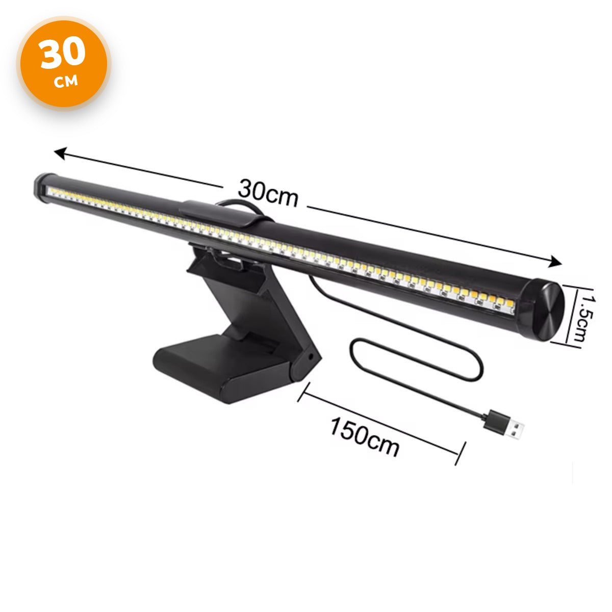 Dokunmatik Monitör Işık Çubuğu 30 CM – 3 Işık Modlu USB Ekran Lambası